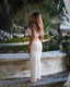 WHITE SILK ROSE SET