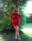 RED ROSE MINIDRESS