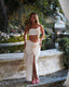 WHITE SILK ROSE SET